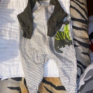 Striped Dinosuar Onesie